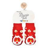 BOOGIE TOES Baby Unisex CHICKEN & EGG Rattle GRIPPER BOTTOM Socks by PIERO LIVENTI