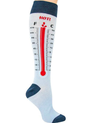 THERMOMETER Nurse Ladies Healthcare Knee High Socks FOOT TRAFFIC Brand - Novelty Socks And Slippers