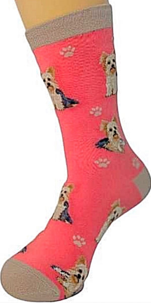 YORKIE Dog Unisex Socks By E&S Pets CHOOSE SOCK DADDY, HAPPY TAILS, LIFE IS BETTER - Novelty Socks for Less