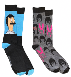 BOB’S BURGERS Men’s 2 Pair Of Socks - Novelty Socks And Slippers