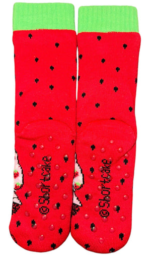 STRAWBERRY SHORTCAKE Ladies Gripper Bottom Cozy Warmer Slipper Socks