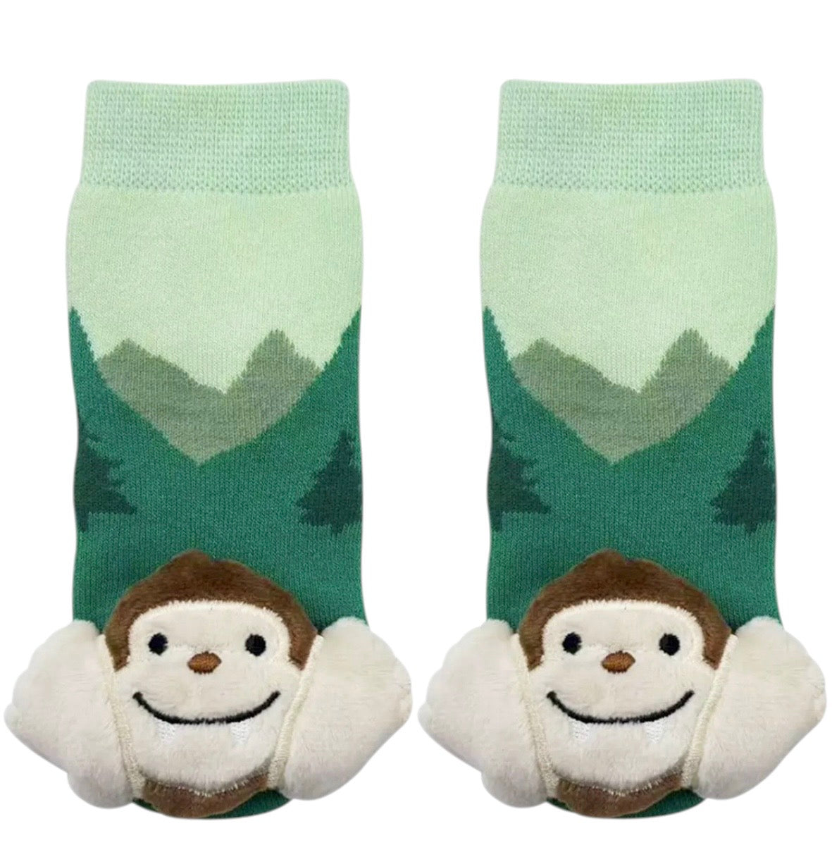 BABY BIG FOOT Unisex Baby Rattle Gripper Bottom Socks BOOGIE TOES Brand By Piero Liventi - Novelty Socks And Slippers