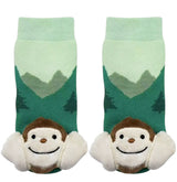 BABY BIG FOOT Unisex Baby Rattle Gripper Bottom Socks BOOGIE TOES Brand By Piero Liventi - Novelty Socks And Slippers