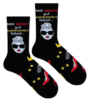 COOL SOCKS Brand Unisex NOT BOSSY JUST AGGRESSIVELY HELPFUL Socks