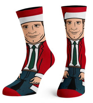 NATIONAL LAMPOON'S CHRISTMAS VACATION MEN’S CLARK GRISWOLD 360 SOCKS BIOWORLD BRAND