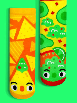 CHIPS & GUAC Unisex MISMATCHED Socks PALS SOCKS Brand CHOOSE SIZE) KIDS & ADULT - Novelty Socks And Slippers