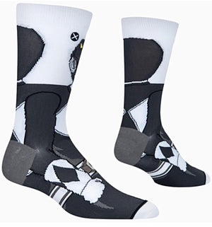 POWER RANGERS Men’s BLACK RANGER 360 Socks ODD SOX Brand - Novelty Socks for Less