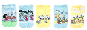 PEANUTS Ladies 5 Pair Of No Show Socks LUCY & CHARLIE BROWN FOOTBALL - Novelty Socks And Slippers