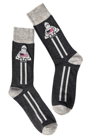 NASA Men’s SPACE SHUTTLE Socks - Novelty Socks And Slippers