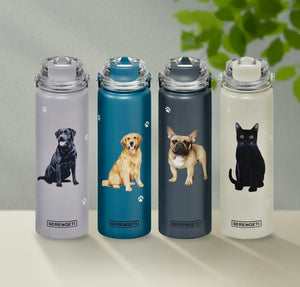 YORKIE Dog Stainless Steel 24 oz. Water Bottle SERENGETI Brand By E&S Pets