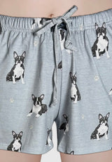 COMFIES LOUNGE PJ SHORTS Ladies BOSTON TERRIER Dog By E&S PETS - Novelty Socks And Slippers