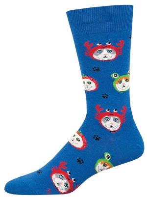 SOCKSMITH Brand Men’s CATS IN HATS Socks - Novelty Socks And Slippers