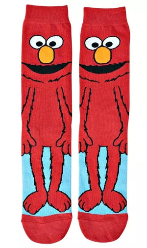 SESAME STREET Men’s ELMO 360 Crew Socks BIOWORLD Brand