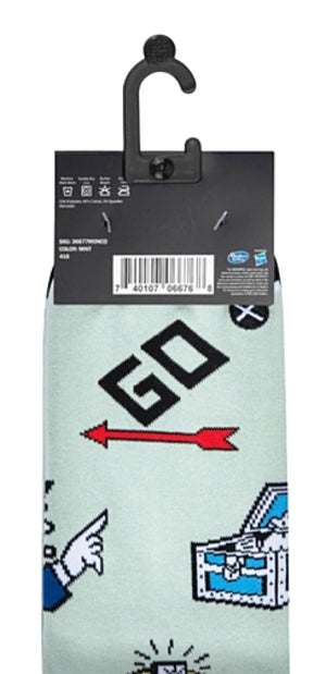MONOPOLY Board Game Men’s SPLIT Socks ODD SOX Brand - Novelty Socks for Less