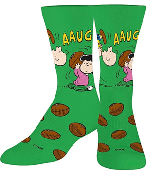 PEANUTS Unisex CHARLIE BROWN FOOTBALL With LUCY COOL SOCKS Brand - Novelty Socks for Less