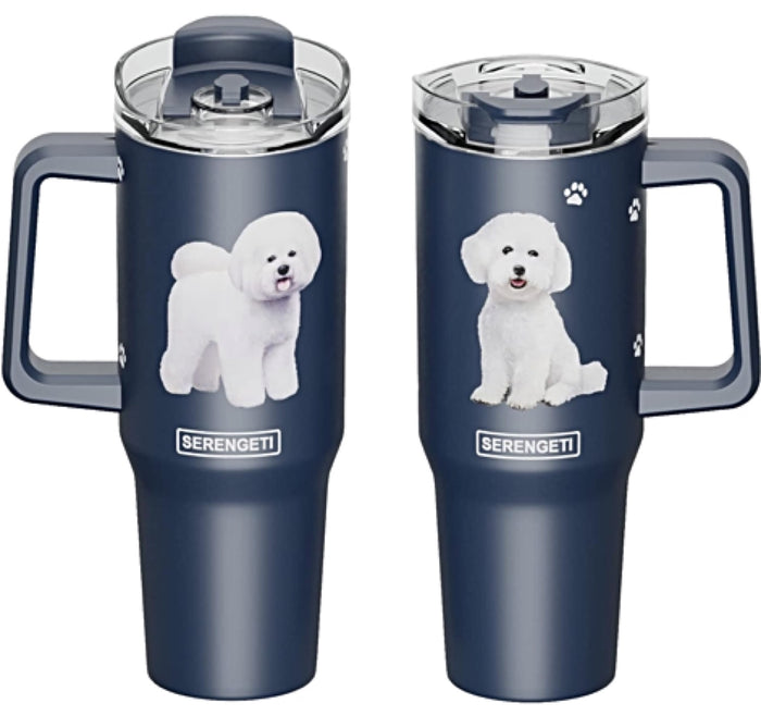 BICHON FRISE DOG SERENGETI 40 Oz. Stainless Steel Ultimate Hot & Cold Tumbler, By E&S PETS