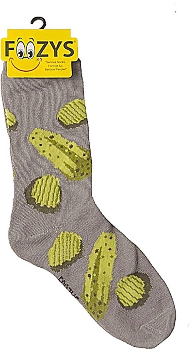 FOOZYS Brand Ladies PICKLE Socks PICKLES ALL OVER