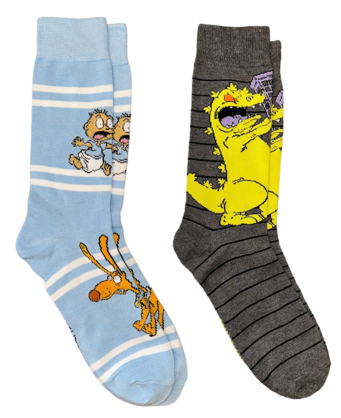 RUGRATS Men’s 2 Pair Of Socks TOMMY, SPIKE & REPTAR