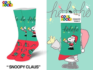 PEANUTS Unisex CHRISTMAS Socks ‘SNOOPY CLAUS’ COOL SOCKS Brand - Novelty Socks for Less