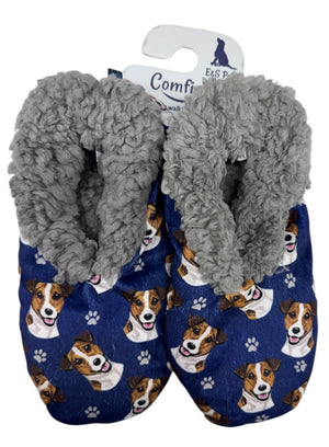 JACK RUSSELL Dog Ladies Non-Slip Slippers COMFIES BRAND By E&S Pets - Novelty Socks And Slippers
