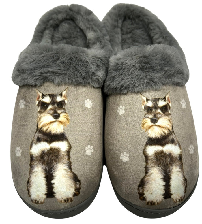 SNUGGS Memory Foam SCHNAUZER Dog Non Slip Slippers By E&S Pets (Choose Size)