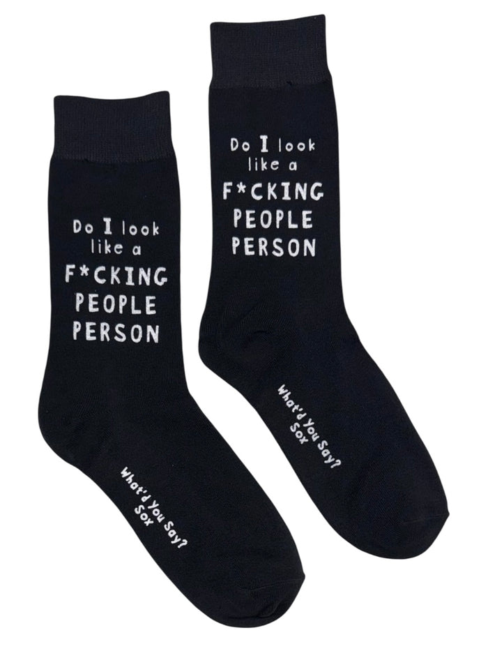 DO I LOOK LIKE A F*CKING PEOPLE PERSON Unisex Socks What’d You Say Brand