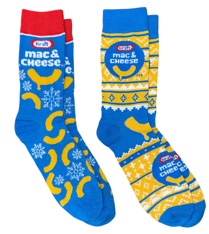 KRAFT MAC & CHEESE Men’s 2 Pair Of Christmas Socks COOL SOCKS Brand