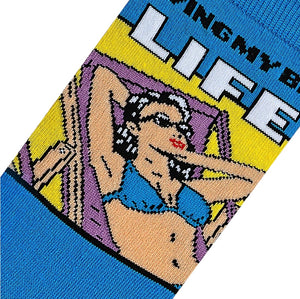 COOL SOCKS Brand Unisex LIVING MY BEST LIFE Socks