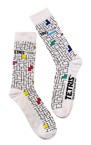 TETRIS Video Game 1984 Men’s Socks PERRI’S Socks Brand - Novelty Socks And Slippers