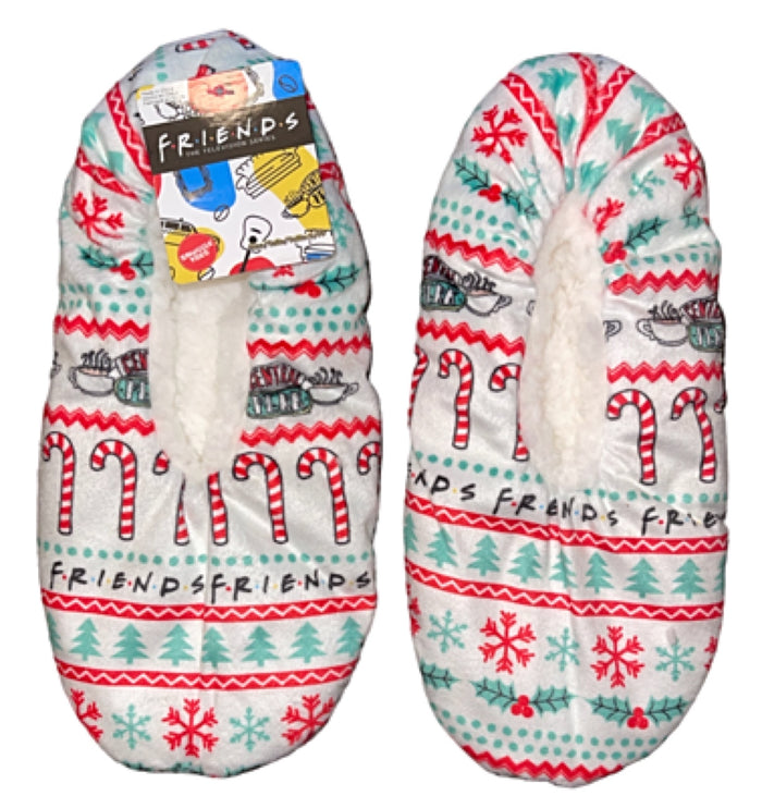 FRIENDS TV SHOW Ladies CHRISTMAS Snuggle Toes Slippers