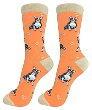 BOSTON TERRIER Dog Unisex Socks By E&S Pets CHOOSE SOCK DADDY, HAPPY TAILS, LIFE IS BETTER - Novelty Socks for Less