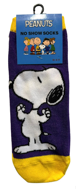 PEANUTS Ladies 1 Pair Of No Show Socks (CHOOSE PATTERN) - Novelty Socks And Slippers