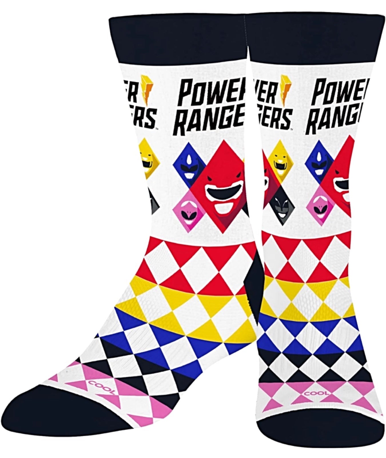 MIGHTY MORPHIN POWER RANGERS Unisex Adult Socks COOL SOCKS Brand