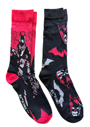 DC COMICS THE BATMAN Men’s 2 Pair Of Socks - Novelty Socks And Slippers
