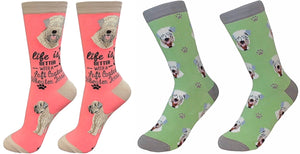 SOFT COATED WHEATEN TERRIER DOG Unisex Socks By E&S Pets CHOOSE SOCK DADDY, LIFE IS BETTER - Novelty Socks for Less