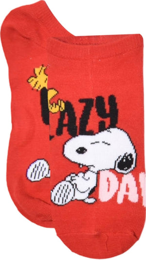 PEANUTS Ladies 9 Pair Of Low Show Socks SNOOPY ‘DID SOMEONE SAY FOOD?’ - Novelty Socks for Less
