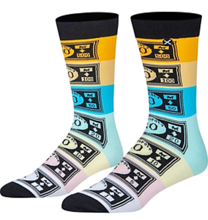 MONOPOLY MONEY Men’s 360 Socks ODD SOX Brand