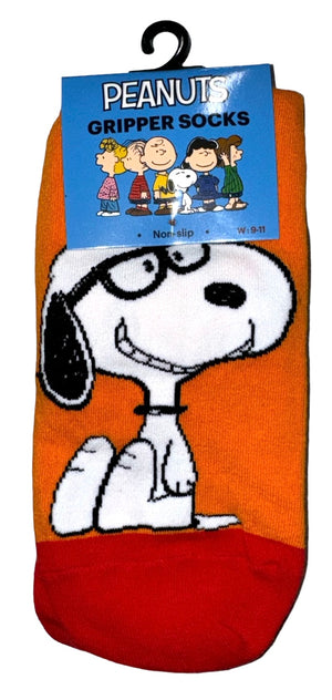 PEANUTS Ladies Gripper Bottom Ankle Socks (CHOOSE PATTERN) - Novelty Socks And Slippers