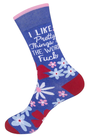 FUNATIC Brand Unisex I LIKE PRETTY THINGS & THE WORD FUCK Socks