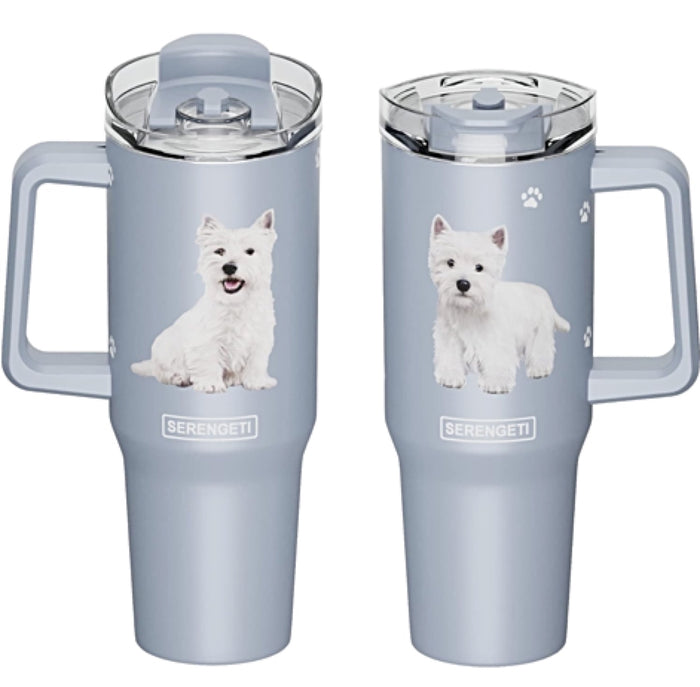 WESTIE DOG SERENGETI 40 Oz. Stainless Steel Ultimate Hot & Cold Tumbler