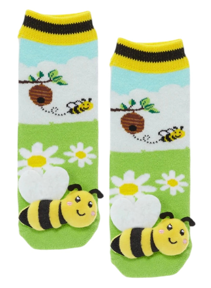 BUMBLE BEE Unisex Toddler Gripper Bottom Socks MESSY MOOSE Brand