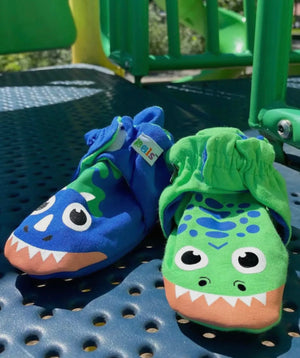 PALS SOCKS Brand Unisex T-REX & TRICERATOPS BABY BOOTIES (CHOOSE SIZE)