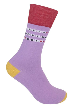 TAYLOR SWIFT FRIENDSHIP BRACELET Unisex Socks ‘LET’S FUCKING GO’ FUNATIC Brand - Novelty Socks And Slippers