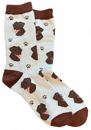 CHOCOLATE LABRADOR Dog Unisex Socks By E&S Pets - Novelty Socks And Slippers