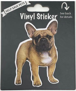 FRENCH BULLDOG Vinyl Sticker By E&S Pets (CHOOSE COLOR)