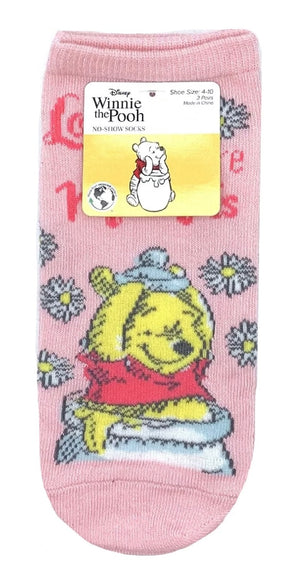 DISNEY WINNIE THE POOH Ladies 3 Pair Of MOTHERS DAY No Show Socks ‘LOVE IS WHERE MOM IS’