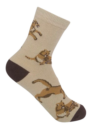 COUGAR MOUNTAIN LION Unisex Kids Socks FUNATIC Brand - Novelty Socks And Slippers