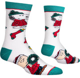 PEANUTS CHRISTMAS Unisex Socks COOL SOCKS Brand SNOOPY & CHARLIE BROWN - Novelty Socks And Slippers