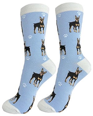 DOBERMAN Dog Unisex Socks By E&S Pets CHOOSE SOCK DADDY, HAPPY TAILS, LIFE IS BETTER - Novelty Socks for Less