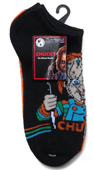 CHUCKY The Movie Ladies HALLOWEEN 3 Pair Of No Show Socks ‘LET’S BE FRIENDS’